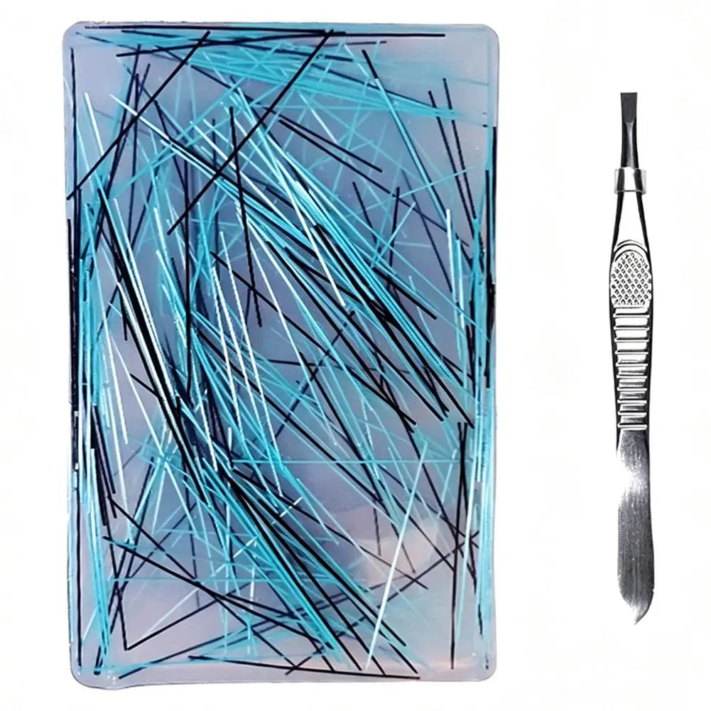 Skin Picking Fidget Toy Silicone Picky Pad Tweezer ADHD Autism Stress Relief Hair Pulling Trichotillomania Peeling Strip