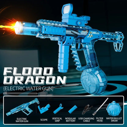 Electric Water Gun with LED Light Large-capacity Long-range Shooting Water Gun Summer Outdoor Game Toy Children's Adults' Gift