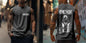 One Piece Men's Tank Top Japanese Anime Spring/Summer Sports Fitness Trend Casual Sleeveless Top