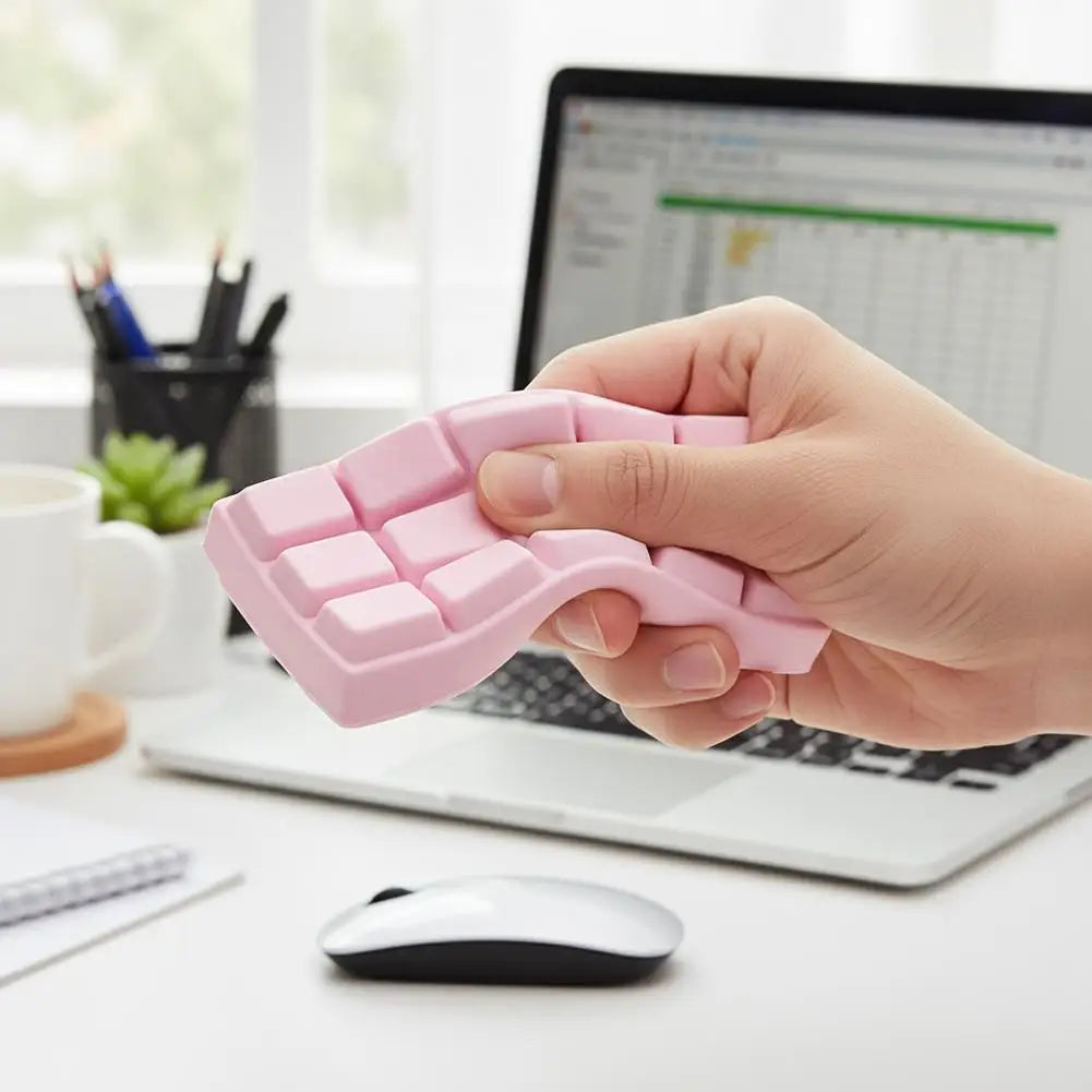 PU Soft Simulated Chocolate Squeeze Toy - Slow Rebound Stress Reliever for Office, Hand Relaxation, Desk Decor Gift