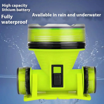 Portable Rechargeable Diving Headlight 350m Underwater Lighting Flashlight Super Bright LED Diver Spearfishing Headlamp