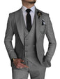 3 Piece Men's Wedding Dress Suits Slim Fit Lapel Tuxedos Party Leisure Formal Male Suit For Groomsman Suit (Blazer+Vest+Pants)