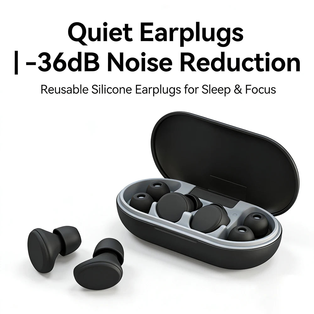 -36dB Noise Cancelling Sleep Earplugs Adjustable Air Pressure Comfortable Silicone for Sleeping Travel Work