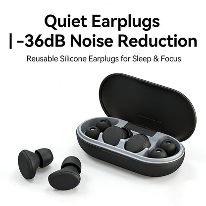 -36dB Noise Cancelling Sleep Earplugs Adjustable Air Pressure Comfortable Silicone for Sleeping Travel Work
