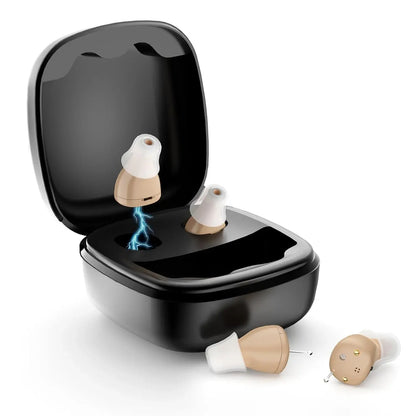 Invisible Hearing Amplifiers Small In Ear Rechargeable Comfortable Fit OTC Hearing Aids for Seniors Severe Hearing Loss