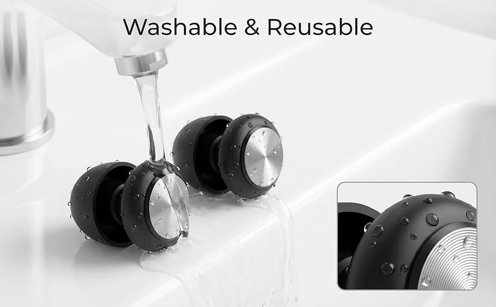 XYM Silicone Soundproof  Anti Noise Bullet Type Earplugs Portable Sports, Sleep  Noise Reduction Silicone Earplugs Reusable