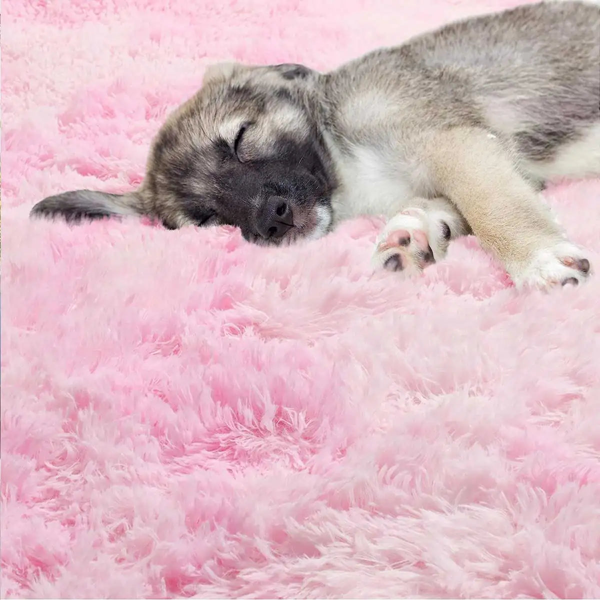 Pink Bedroom Carpet For Children's Room Cute Girls Floor Soft Mat Living Room Decoration White Fluffy Large Kids Bedside Rugs
