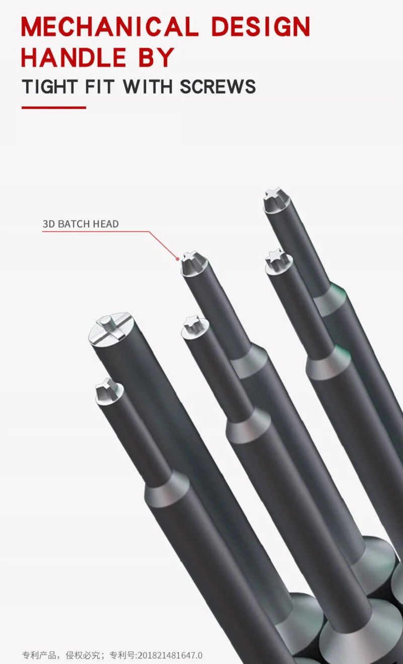 MECHANIC iShell 3D Screwdriver Red Magnetic Precision Non-Slip Screw Driver Set Phone Repair Disassemble Tool