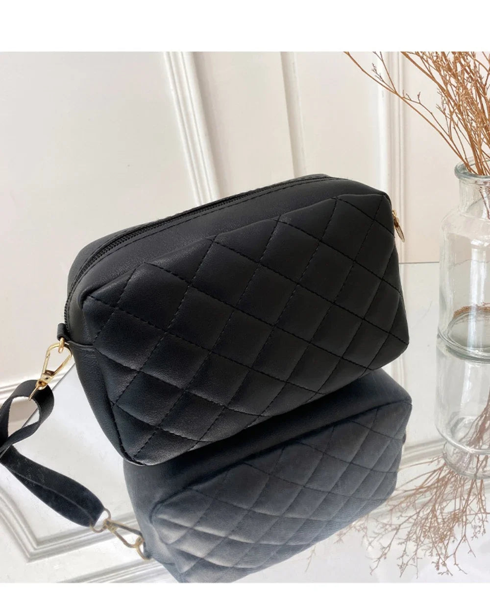 2025 roku damska mała torebka crossbody z frędzlami, modna haftowana damska torebka na ramię w kratę, modna torebka crossbody na łańcuszku
