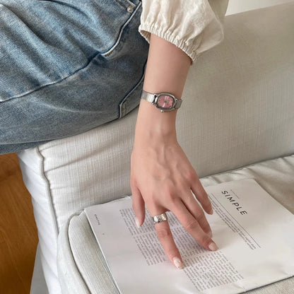 Simple Brand Women Watch Small Oval Dial Green Ladies Wristwatches Luxury Girl Gift Watch Dropshipping Relojes Para Mujer