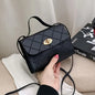 Korean Style Diamond Quilted Square Bag for Women Trendy Top Handle Crossbody Bag  Chain Underarm Purse Fashion Shoulder Bag