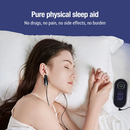 Microcurrent Sleep Aid Device Ear Clip CES 9 Levels 3 Modes Rechargeable Portable Relax Calm for Deep Sleep