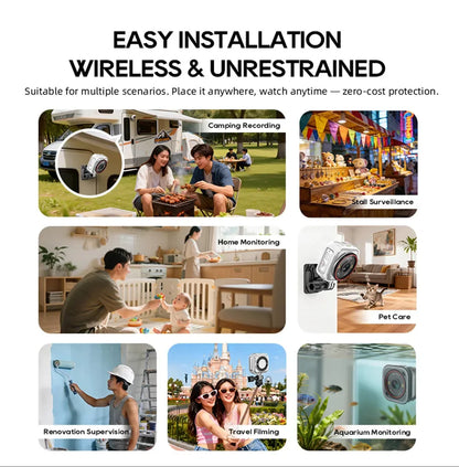 LS VISION 4G Pocket AOV Mini Camera 5MP Outdoor 24/7 Video Record Battery Security Camera Portable Action Vlog Sports Travel Cam