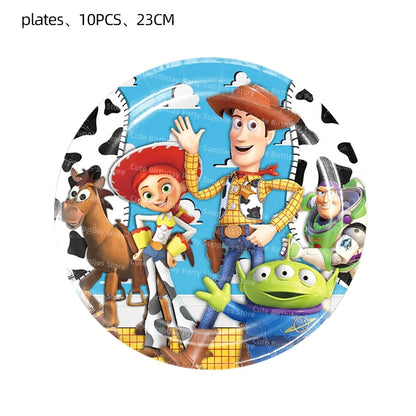 Toy Story Party Decorations Cup Plate Napkin Slap Bracelet Cake Topper Birthday Party Favors Reward Prizes Party Supplies
