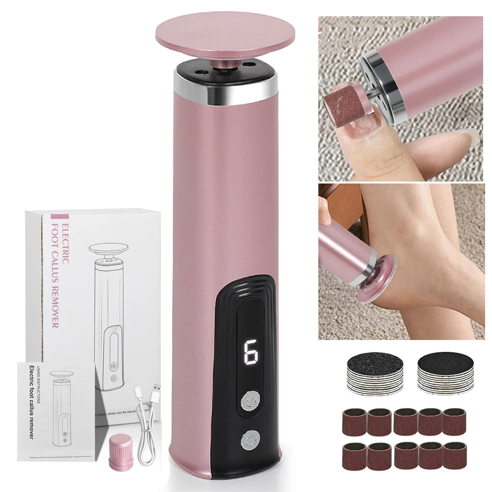 Foot Care Tool 2-in-1 Foot and Hand Electric Care Tools,Polish and Smooth,Shine Toenails Electric Callus Remover Pedicure File