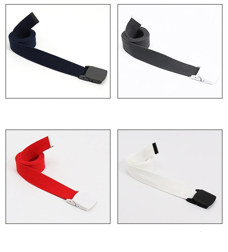 Colorful Canvas Tactical Belt Unisex Fashion Casual Luxury Trend Jeans Accessories Youth Nylon Girdle Cute Kids Hunting Belt