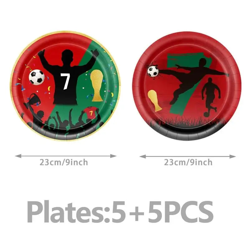 Soccer Birthday Party Supplies Football Theme  Birthday Party Decoration Cotillon Birthday CR7 Soccer Plate Cups Balloons Supply