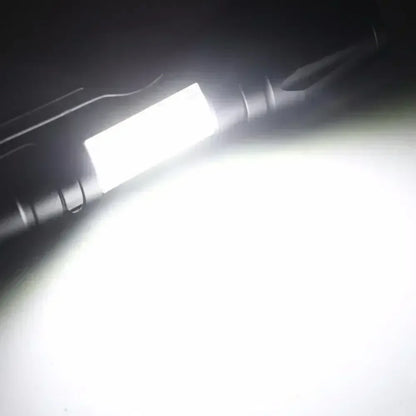 Portable COB+LED Camping Light Flashlight USB Rechargeable Zoom Tactical Torch Lamp Waterproof Emergency Torch Christmas Gift