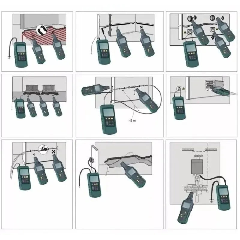 MS6818 Professional Cable Tester 30-400V AC/DC Metal Pipe Locator Wall Underground Inspect Interruption Short Circuit Detection