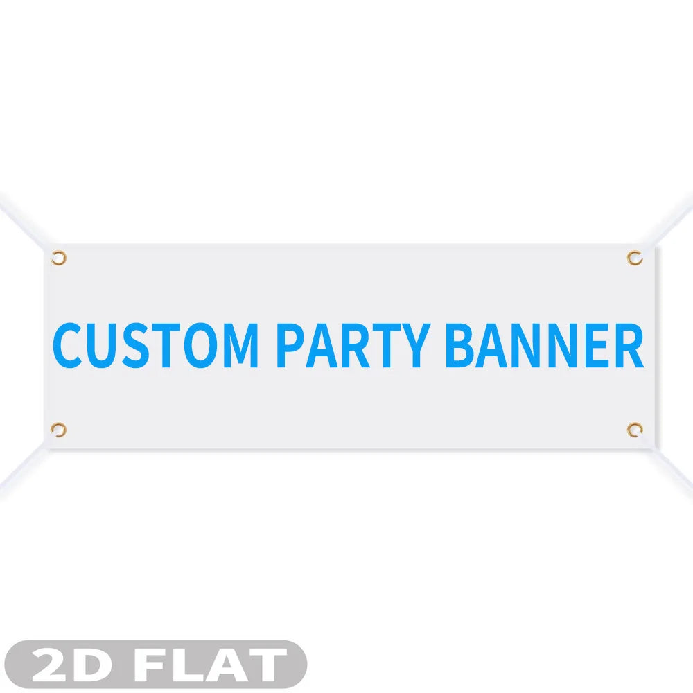 2D Flat 1pc Custom Party Banner for 4 Seasons Decorations- Single Sided Printing, Ideal for Festive, Graduations, Events Decor
