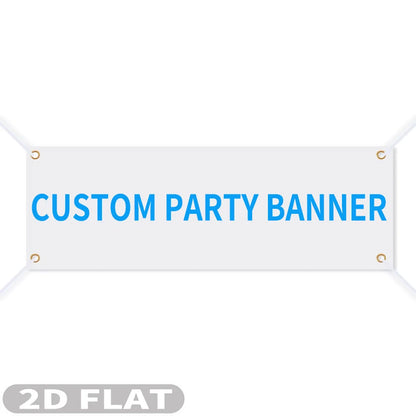 2D Flat 1pc Custom Party Banner for 4 Seasons Decorations- Single Sided Printing, Ideal for Festive, Graduations, Events Decor