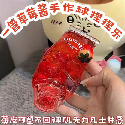 Chiboki Clear Tube Fruit Bead Squeeze Fidget Jelly Squishy Toy Anti-Stress Decompression Applicable To High Pressure Individuals