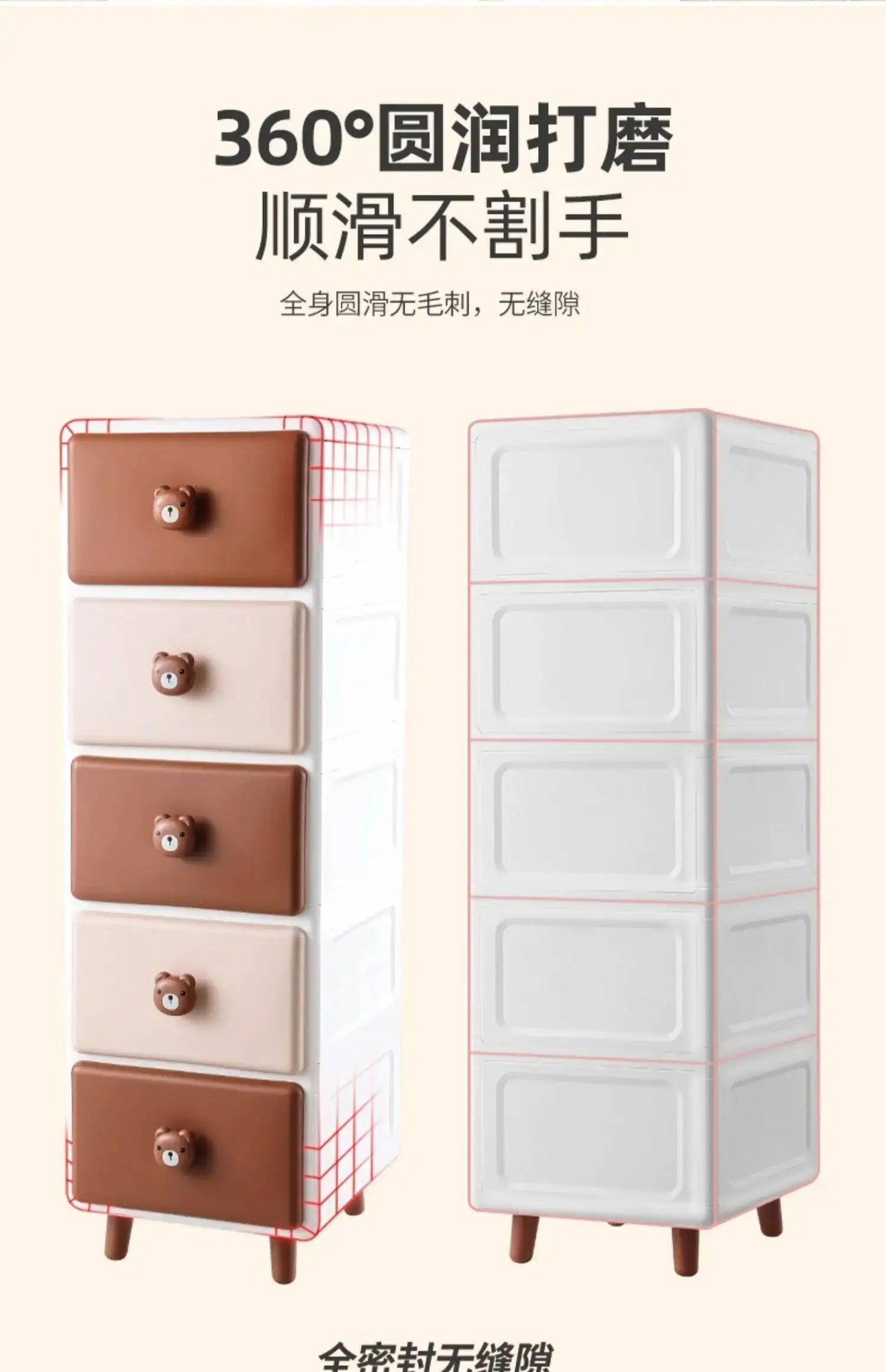 Cute Children Nightstands Nordic Pink Korean Children Nightstands Corner Cabinets Nachtkastje Kids Bedroom Furniture YN50CN