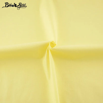 Booksew solid Yellow Color 100%Cotton baby Fabric for dolls Twill Textile DIY patchwork Sewing Material Cloth Telas De Algodon