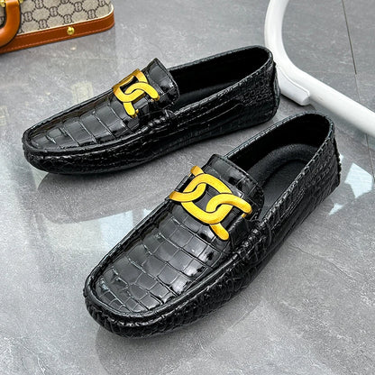 Man Shoes Leather Casual Shoes for Man Luxury Hand Sewn Fashion Flats Summer Breathable Outdoor Male Slip on Loafers Designer