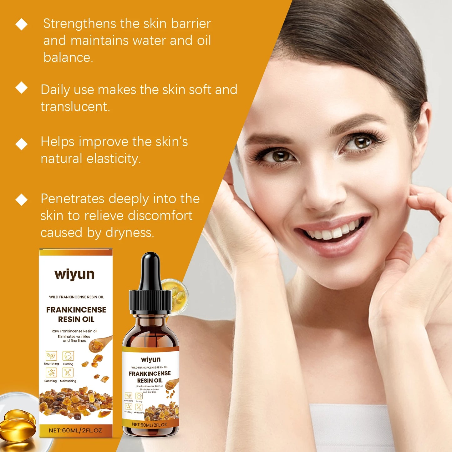 Frankincense Resin Oil Fade Fine Lines Skin Lifting Firming Serum Improve Dryness Smoothing Nourishing Relieves Face Skincare