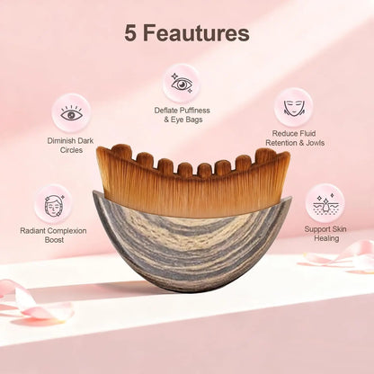 Ergonomic Contour Facial Brush Manual Lymphatic Drainage Massager Soft Bristles for Facial Cleansing And Shaping
