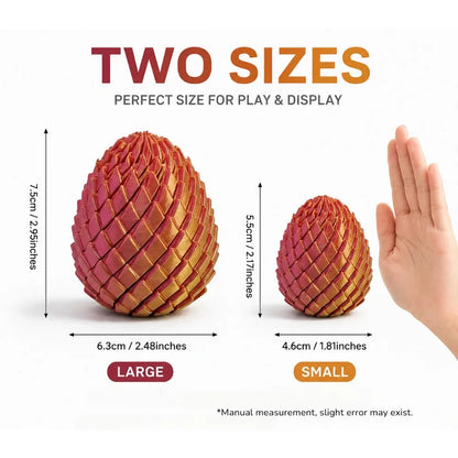 3D Printed 7.5/5.5CM Twisted Dragon Egg Toy Spiral Stress Relief Sensory Toy Christmas Birthday Party Gifts Multi-color Fidget
