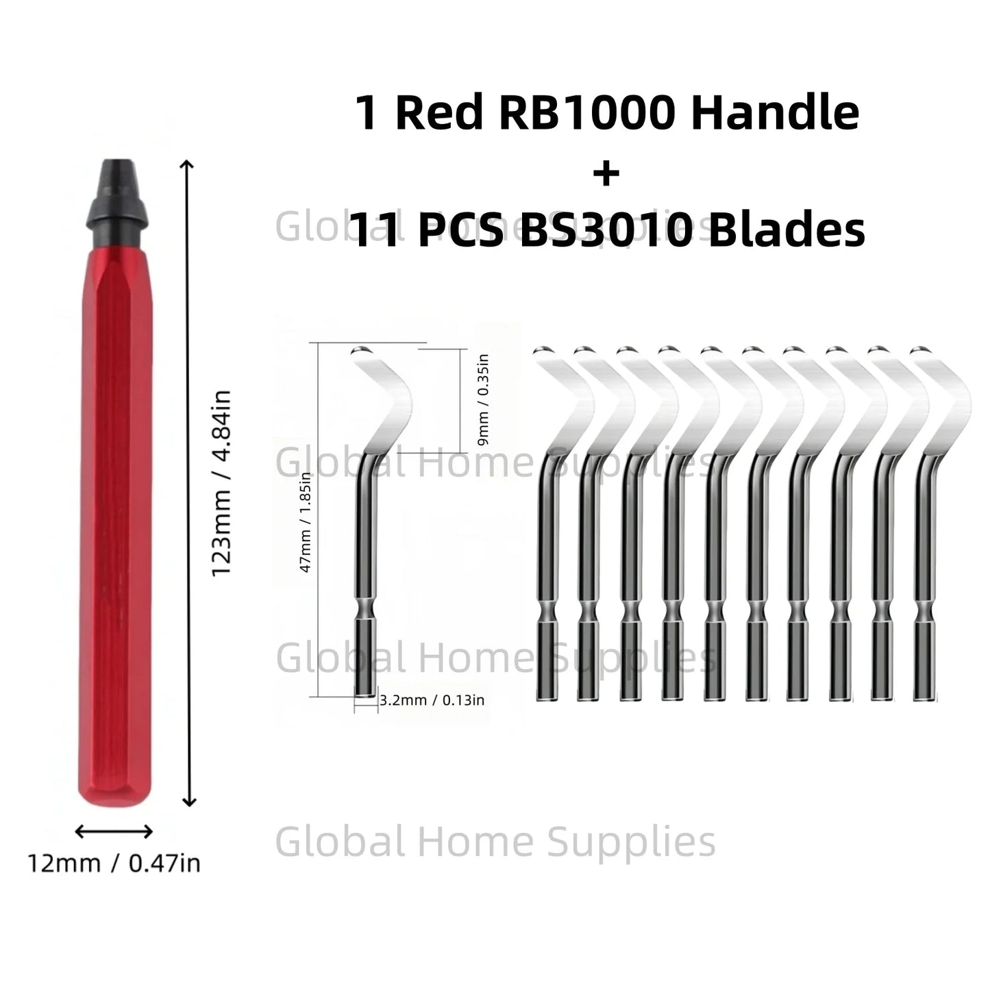 Deburring Tool Set RB1000 with Swivel Blades 1 or 11 PCS BS1010 BS1018 BK3010 BS3010 Metal Handle Deburr Tool Edge Burr Remove