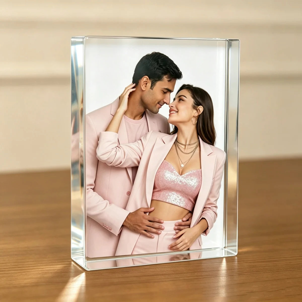 1 Personalized Acrylic Photo Block – Suitable for family Photos, Wedding Anniversaries, Birthday Gifts, and Newborn Photos.