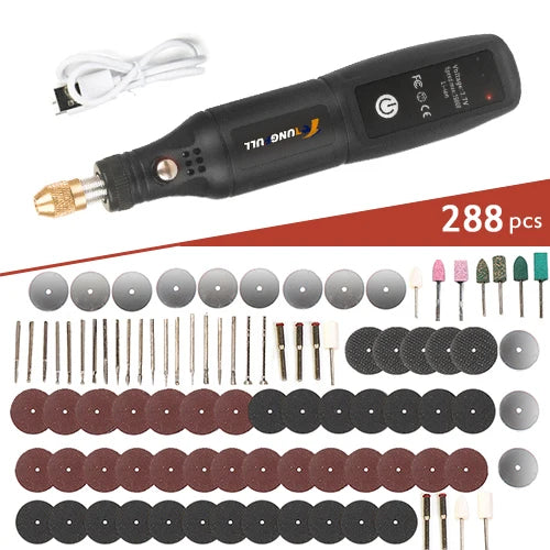 Cordless Mini Electric Rotary Tool Set 16000RPM USB Charging Engraving Pen Electric Drill Dremel Tools Jewelry Metal Polishing