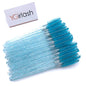 50 Pcs Shiny Crystal Eyelash Applicator Disposable Diamond Handle Nylon Two Colors Mascara Wands Spoolies Pink Brushes