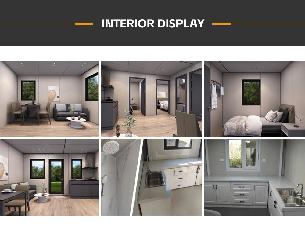 Customize Foldable Modular Expandable Container House 20ft 2 Bedrooms Bathroom Terrace with Roof Foldable House Collapsible Home