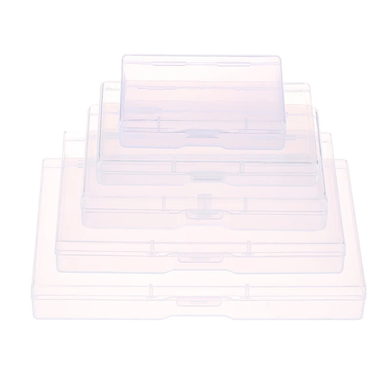 Transparent Plastic Box Rectangular Translucent Packing Box Storage Organizer Case Dustproof Durable Strong Jewelry Container