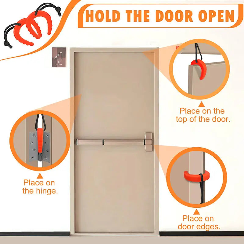 1/2Pcs Door Stopper Wedge Heavy Duty Door Stop for Police Firefighter First Responder Door Holder