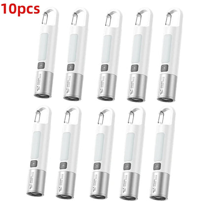 Outdoor Strong Lights Flashlight Camping Emergency Household High Brightness Multifunctional Rechargeable With Side Light