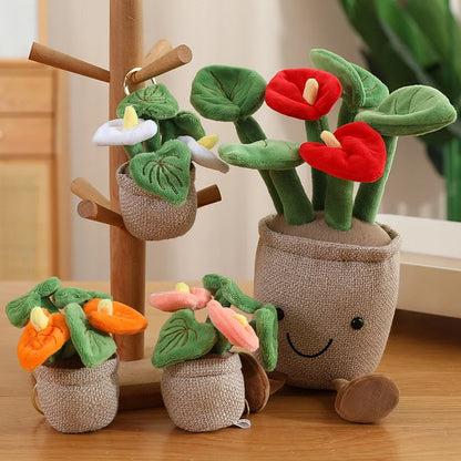 Green Plant Potted Plants Lily Flowers Strawberries Lotus Flowers Persimmons Morning Glory Ornament Soft Birthday Gifts Decor