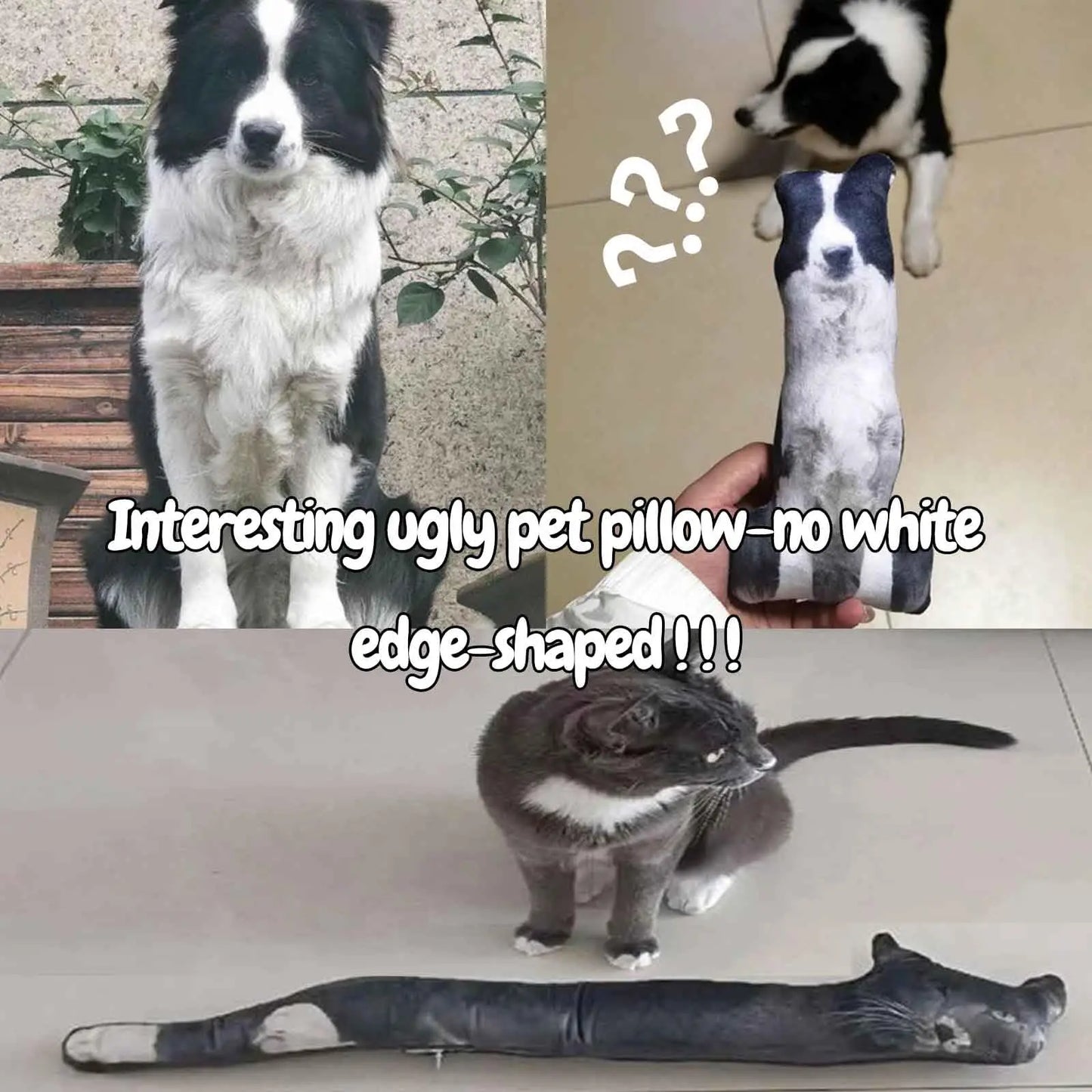 Custom Ugly Pet Pillow with Picture Customized Stuffed Animal Pillows Personalized Funny Photo Dog Cat Face Pillow Gifts for Fri