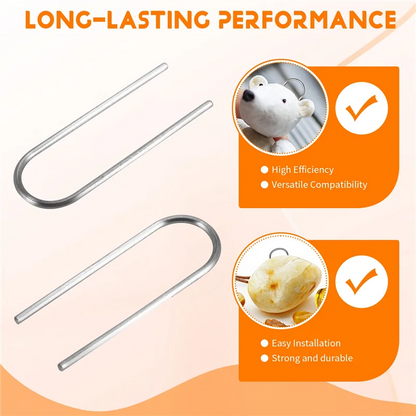 ABWP-High Temperature Nichrome Wire Jump Rings, U Hanger Hooks For Hobbyists DIY Pendant,Ornaments,Fusing In Glass
