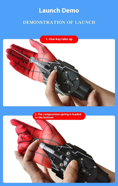 Ml Legends Spiderman Web Shooters Toys Spider Man Wrist Launcher Cosplay Peter Parker Accessories Props Gloves Children Gift Toy