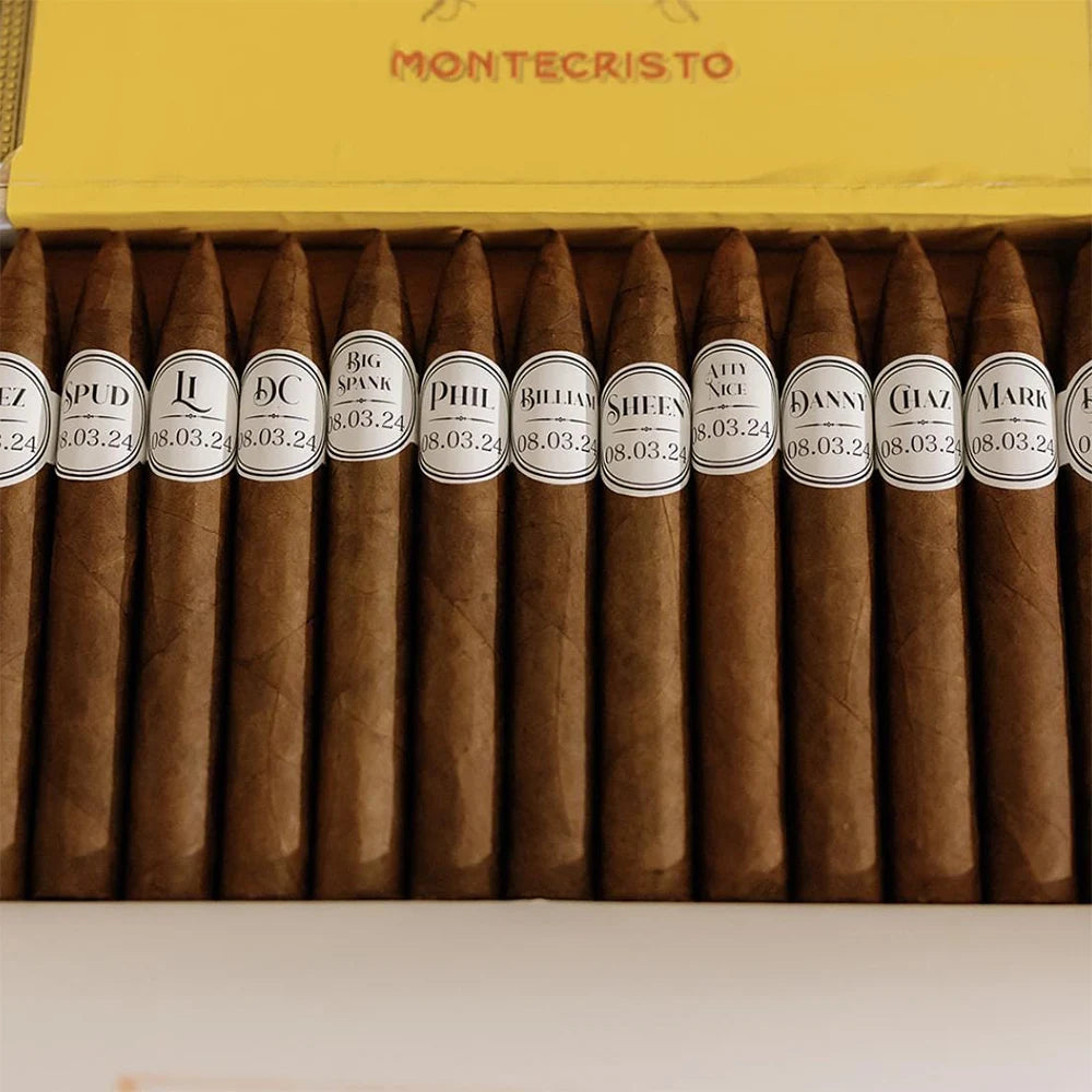 Personalized Custom Wedding Cigar Bands Sticker Wraps Cigar Labels Groomsmen Gift Father's Day Gift for Dads Wedding Favors