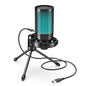 AmpliGame by FIFINE RGB USB Gaming Microphone with Light-touch Mute,Condenser Mic with Tripod for PC,PS4/5,Laptop Streaming-A2