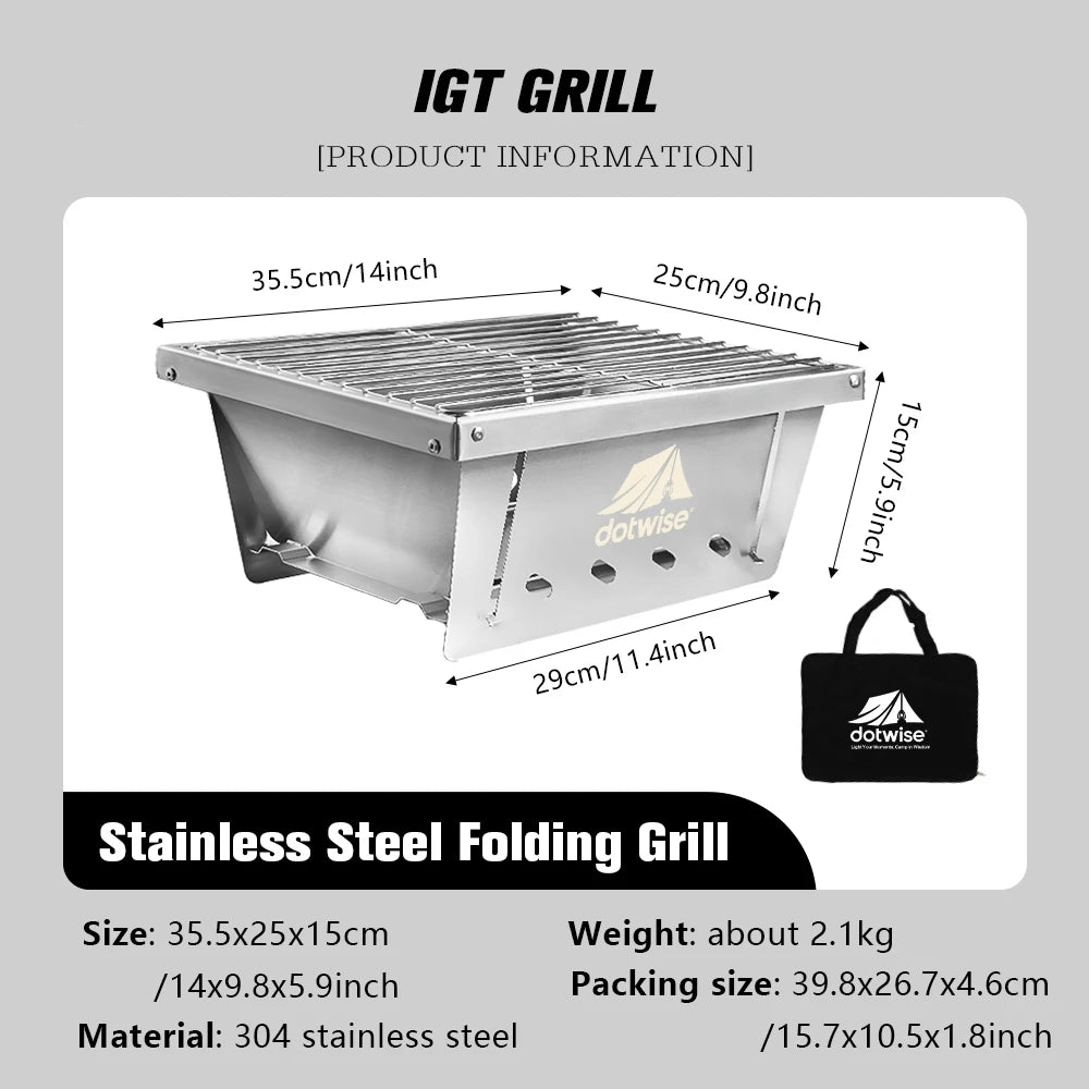 Dotwise Camping Table Foldable Portable IGT Outdoor Table Adjustable Height Aluminum Alloy For Outdoor Barbecue Picnic Fishing