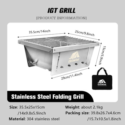 Dotwise Camping Table Foldable Portable IGT Outdoor Table Adjustable Height Aluminum Alloy For Outdoor Barbecue Picnic Fishing