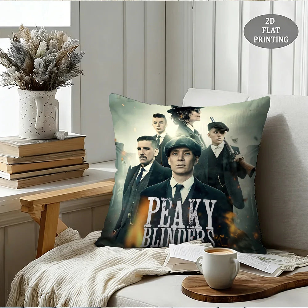 TV Series Pillow Covers Cartoon Sofa Decorative Home Double-sided Printing Short Plush Cute Cushion P-Peaky B-Blinders Cover