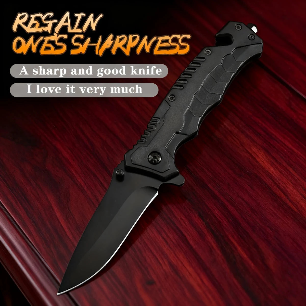 Multi functional and convenient folding knife EDC pocket knife fruit knife, suitable for outdoor survival camping and fishing